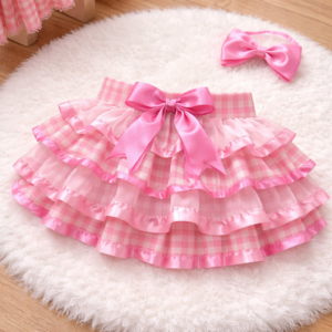 Saia com babados para meninas